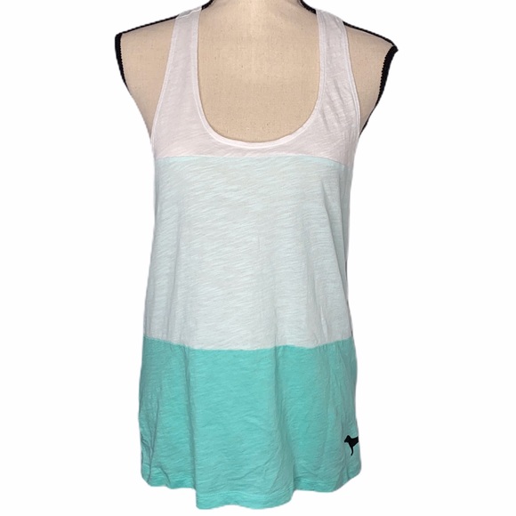 PINK Victoria's Secret Tops - PINK Victoria’s Secret Ombré Green Sheer Tank Top